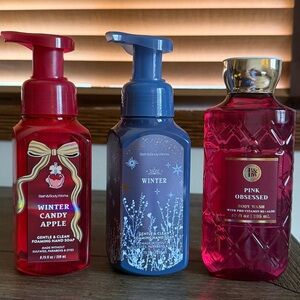 BATH & BODY WORKS 2-pack New LAVENDER & PINE CLEANSING GEL HAND SOAP Set Lot 8oz